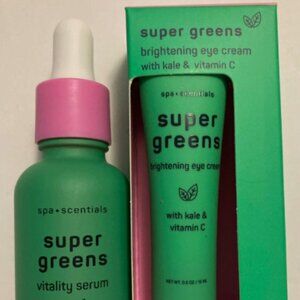 Spa Super Green Vitality Serum 1 FL OZ & Brightening eye Cream Vitamin C (A SET)